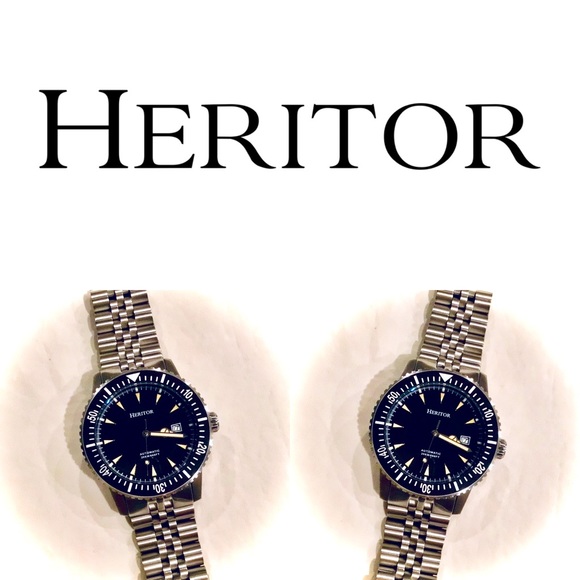 * SOLD * Automatic Heritor Dalton | Black Dial | Like New | Dive Watch - Picture 2 of 16
